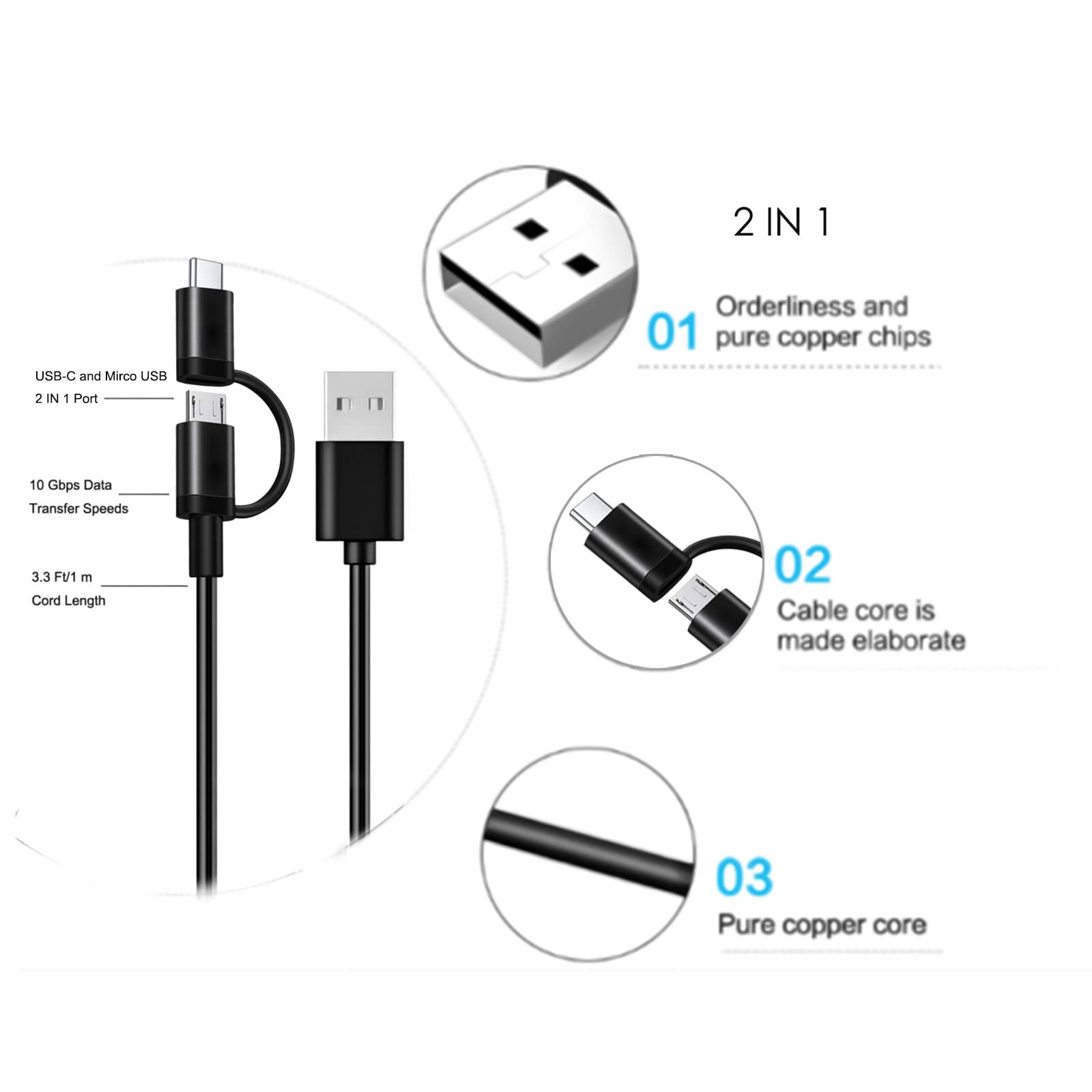 【suzu 4545 】DENBAH Charge Amazon.com: USB Wall Charger Charging Cable Cord Compatible for